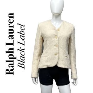 Ralph Lauren Black Label Wool Blend Ivory Blazer